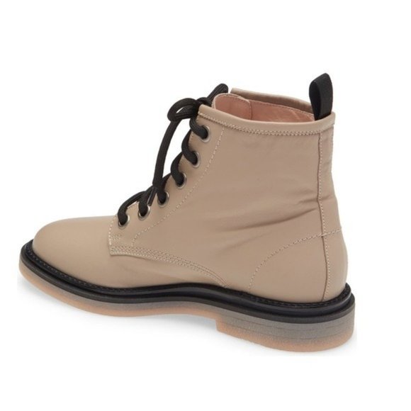 AGL Attilio Giusti Leombruni Stone Leather Lace Up Bootie NWT Rubber Sole - Picture 2 of 6